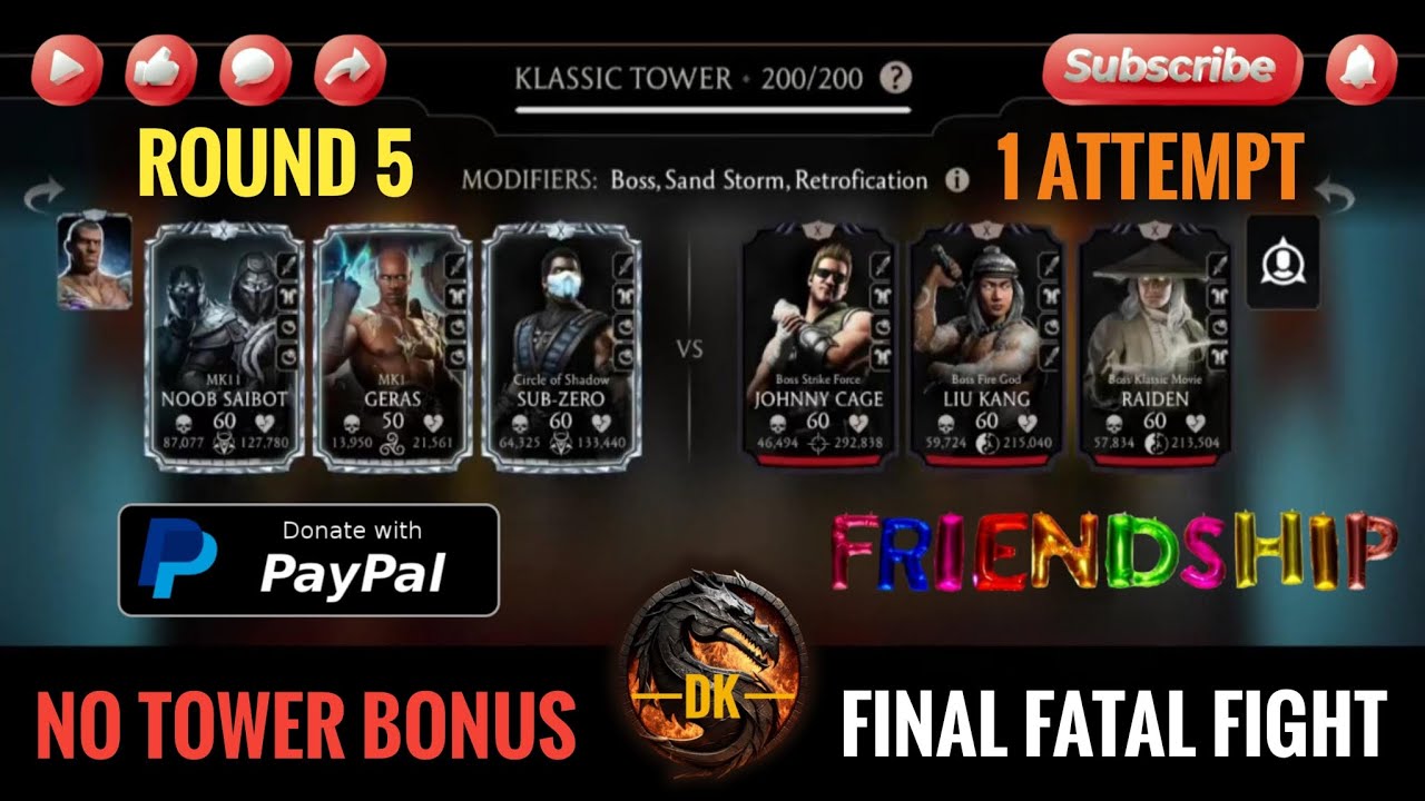 Fatal Klassic Tower 200▪️Round 5 🎮 Mortal Kombat Mobile/MK Mobile/MKM 