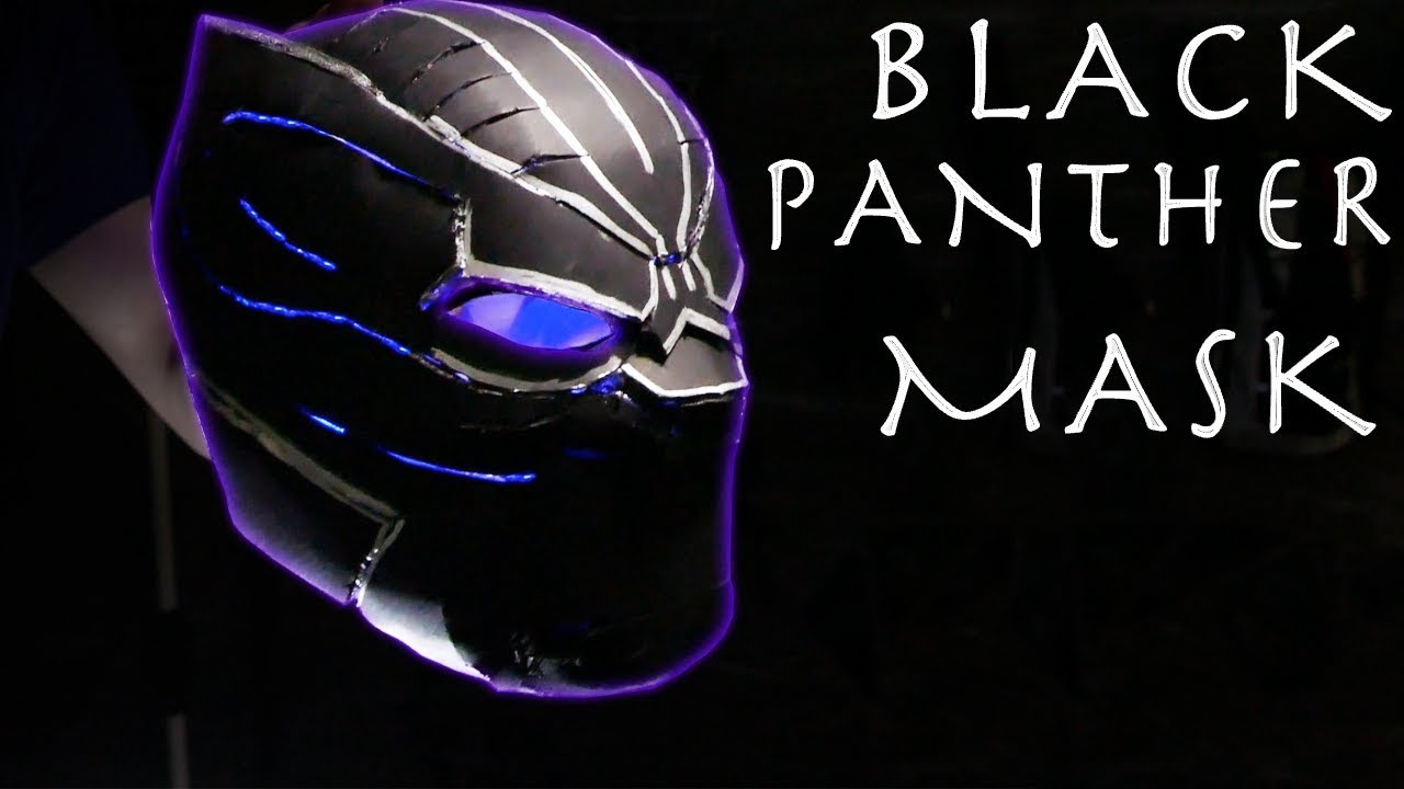 How To Make a Glowing LED Black Panther Mask! - $10 Build!!!