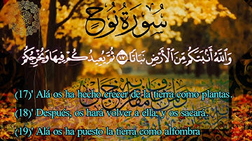 سورة نوح. بصوت القارئ أحمد المرشود. ترجمة باللغة البرتغالية...
