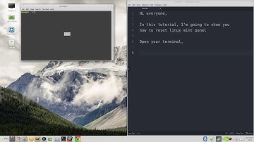 Reset panel defaults in Linux Mint