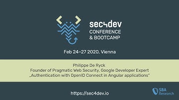 sec4dev 2020 - Authentication with OpenID Connect in Angular applications