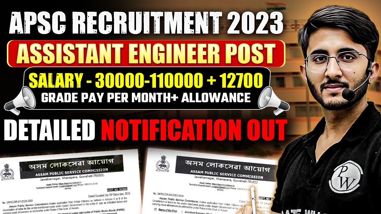 APSC Recruitment 2023 | APSC Assistant Engineer vacancy 2023 ...