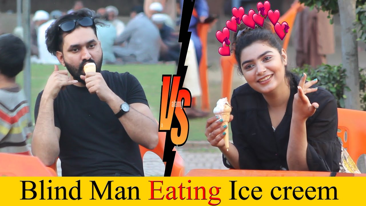 BLIND MAN EATING ICE CREAM AND FLIRTING WITH GIRL PRANK ( Part 3) | Epic Reaction 😂😂