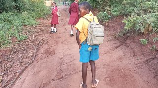 Most Dangerous ways to school for the poor familly|kenya Africa#viral #poor #world
