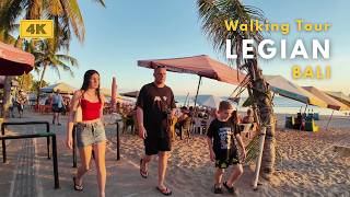 LEGIAN, Bali 2026 Tur Jalan Kaki Saat Matahari Terbenam 4K Pantai Legian, Gang Bawang Putih, Jl. Padma | Suasana Liburan Australia