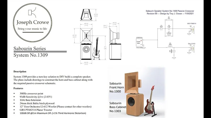 Sabourin No.1309 Speaker System DIY Plans