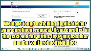 We have found matching duplicates for your enrolment request. If you enrolled in the past and forgot