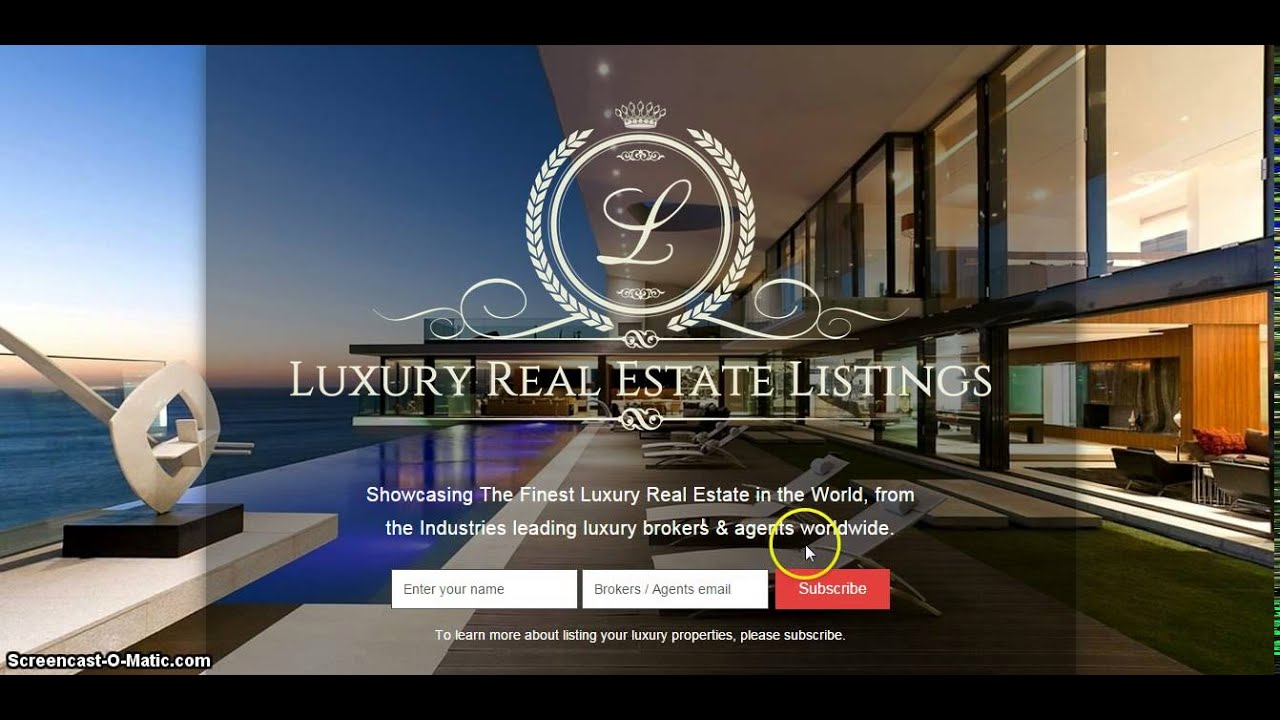 luxury real estate YouTube