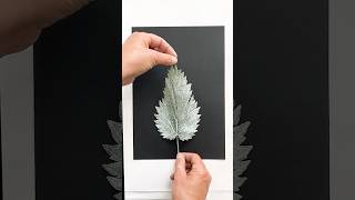 Lovely Large nettle Monoprint on Black #natureprints #botanicalprint #printmaking #monoprinting