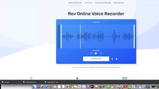 Using Rev.com as an MP3 recorder screenshot 4