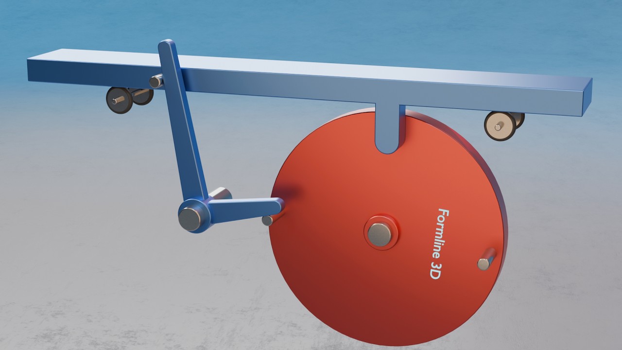 #153 Rotating Disk Stud & Bell-Crank Bar Drive – 507 Mechanical Movements 3D Animation