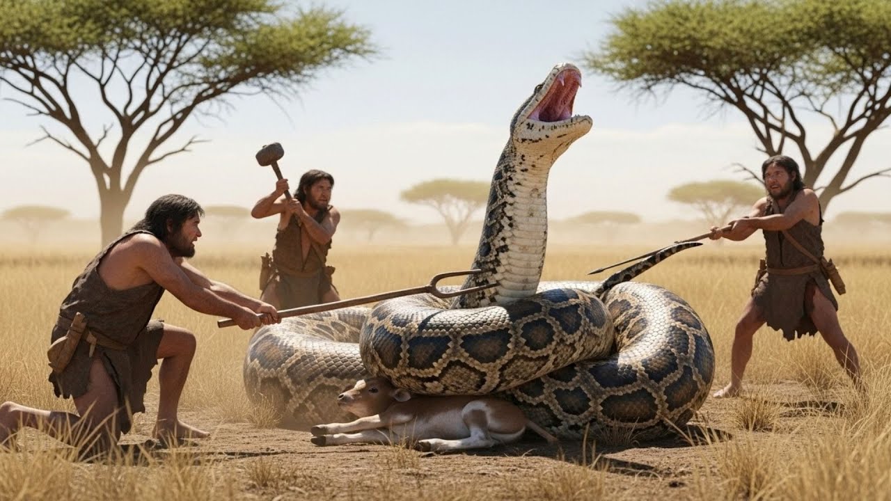 Life 7 Million Years Ago | How Early Humans Saved a Calf from a Giant Python