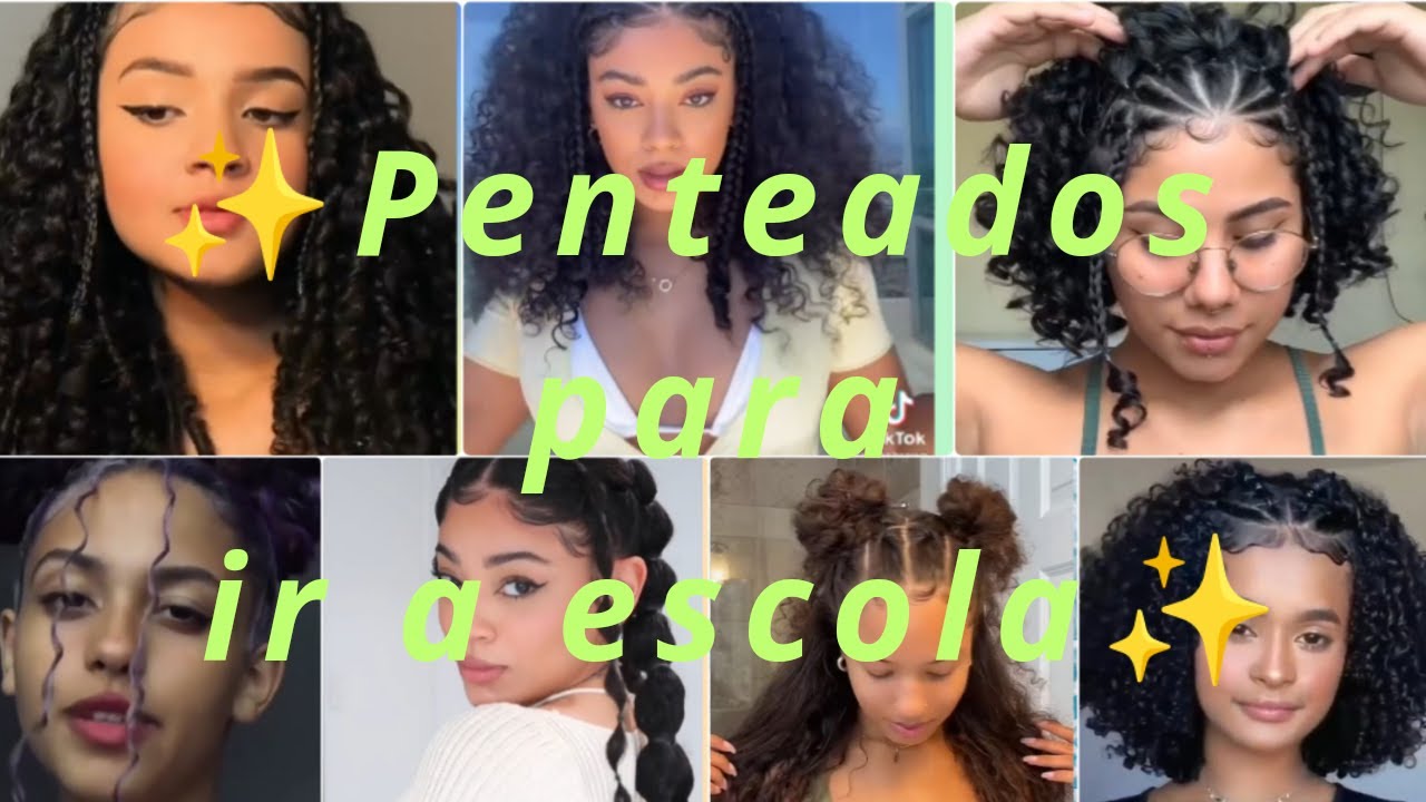 20 Penteados para ir a escola|PENTEADOS PARA CABELOS CACHEADOS # ...