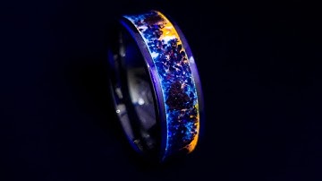 Opal Ring Making | Tungsten Carbide Ring Band | Ocean Blue Opal