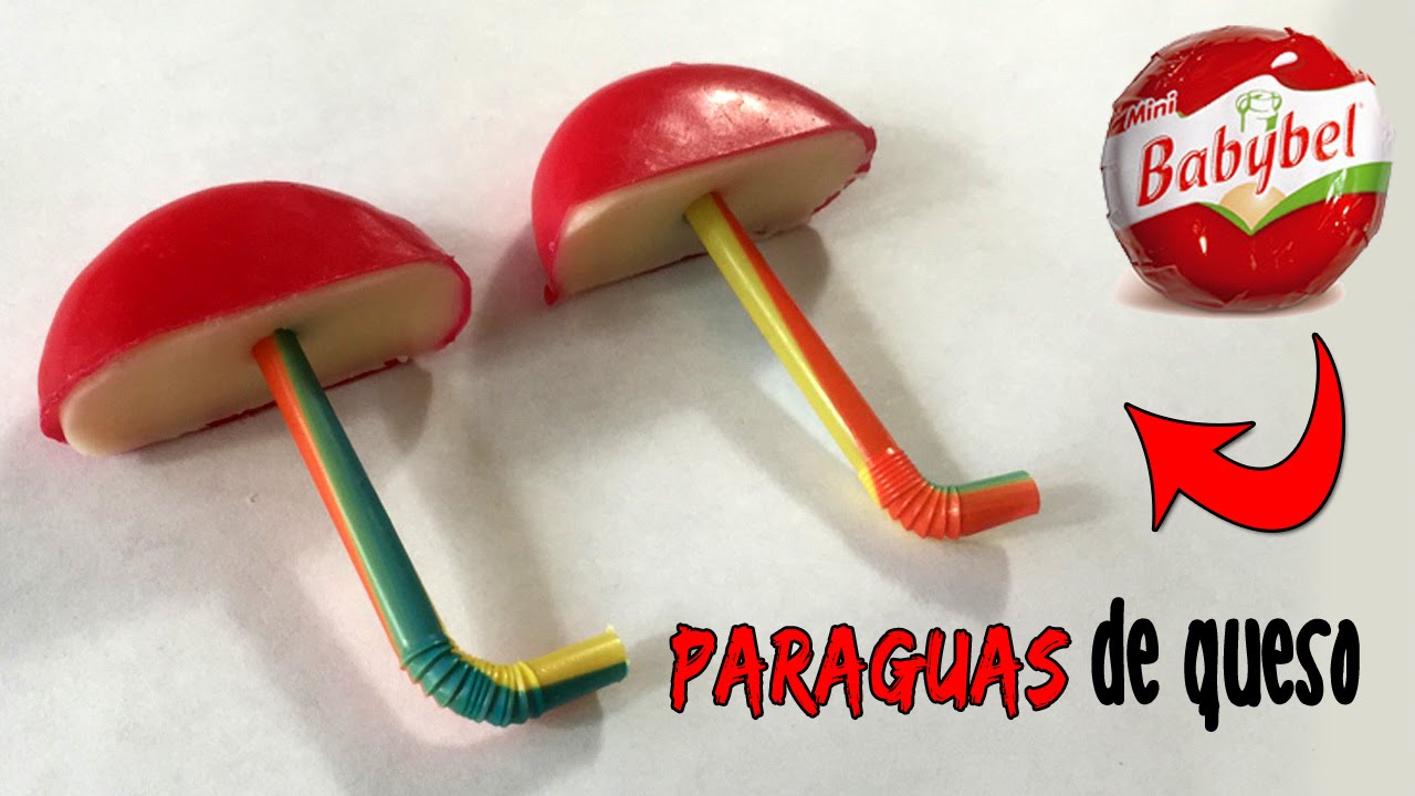 Paraguas de queso * Ideas con MINI BABYBEL manualidades de animales