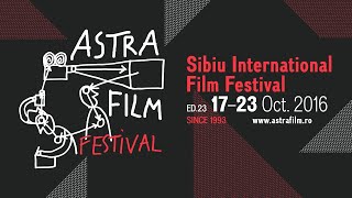 ASTRA FILM FESTIVAL, 2016 
October 17 - 23 / Sibiu, Romania

website ~ http://astrafilm.ro //
facebook ~ https://www.facebook.com/AstraFilmFes... //
Category
Film & Animation
License
Standard YouTube 