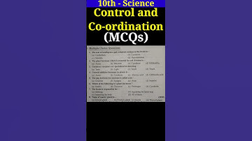 control and coordination | multiple choice questions | very important questions #shorts