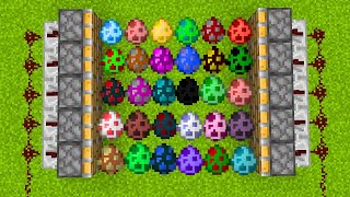 Minecraft all spawn eggs combined