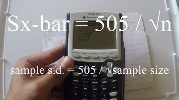 Sampling TI-84 (Mean and Proportions)