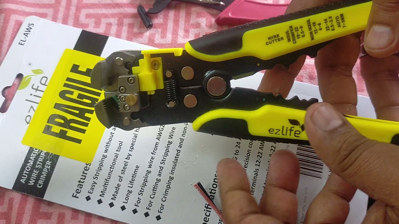 MulWark 3 in 1 Automatic Self Adjusting Wire Stripper/ Cutter/ Crimper 8  Inch