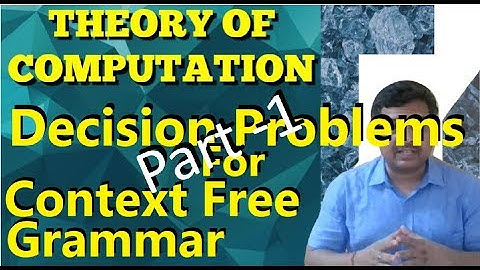 Decision problems of CFG part-1 || ToC || Studies Studio