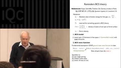 The Physics of Superconducting Devices - Anthony Leggett - Lecture #2 - 2014