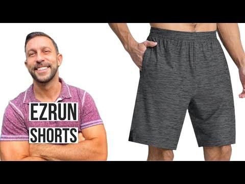 EZRUN Men's Athletic Basketball Shorts with Zipper Pockets - YouTube