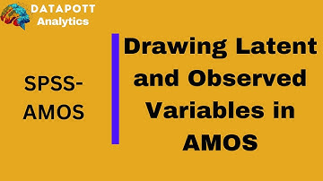 Drawing Latent and Observed Variables in AMOS || Structural Equation Modelling (SEM) #sem #amos