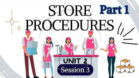 Retail Class 10| Session 3 Store Procedures| Part 1| Unit 2 Retail Store Operations 