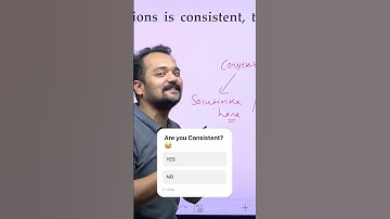 Consistent or Inconsistent ? #funny #viralvideo #shorts #shortvideo #reels #linear #maths #pyaar