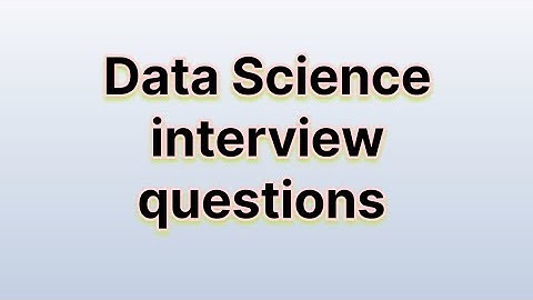 Data Science interview questions (company wise)