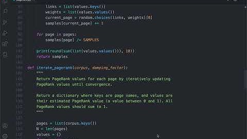 PageRank - CS50 AI Project 2A (Tarosh Gurramkonda)