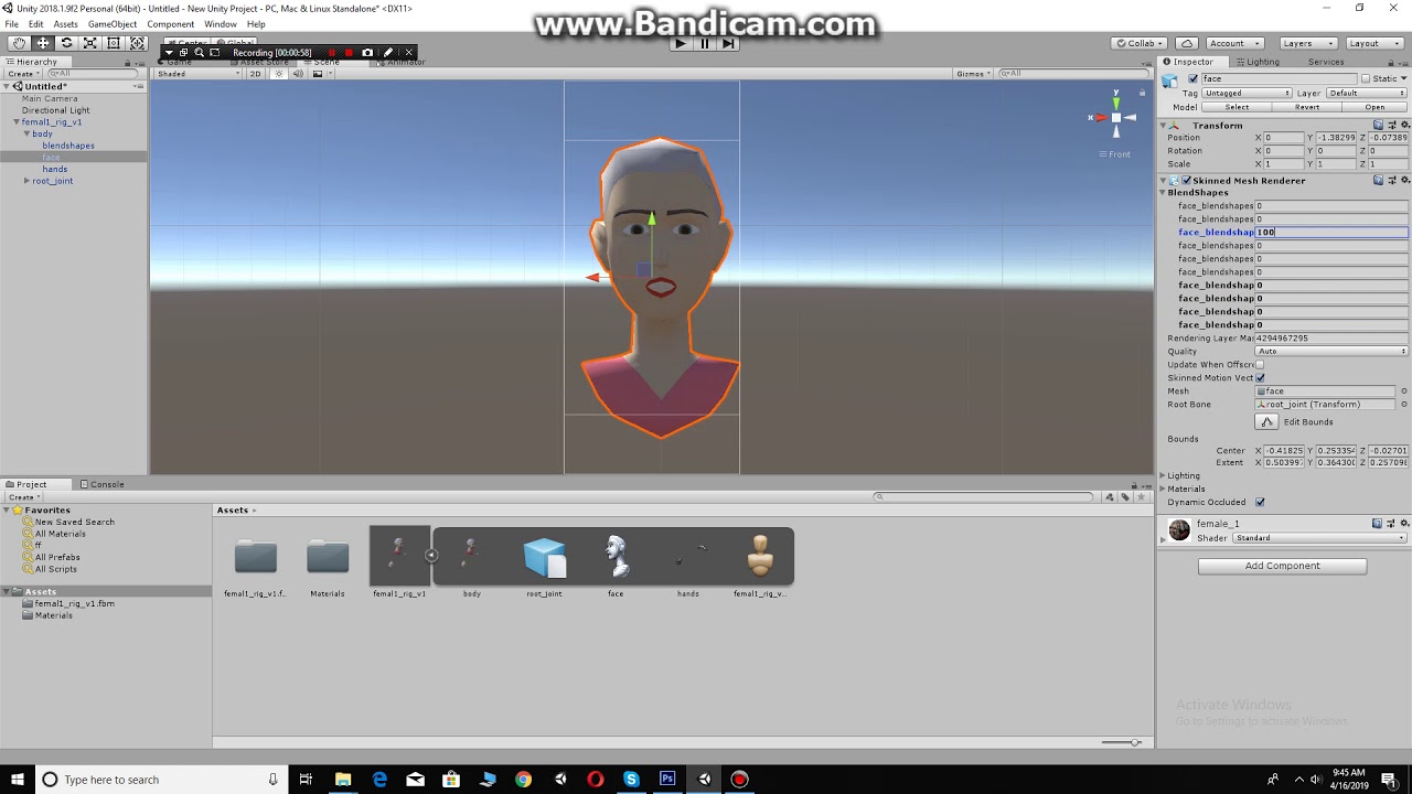 Testing Blend shapes in Unity - YouTube