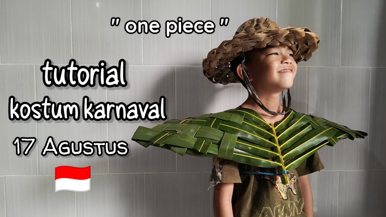 Cara membuat kostum karnaval 17 Agustus dari daun kelapa 