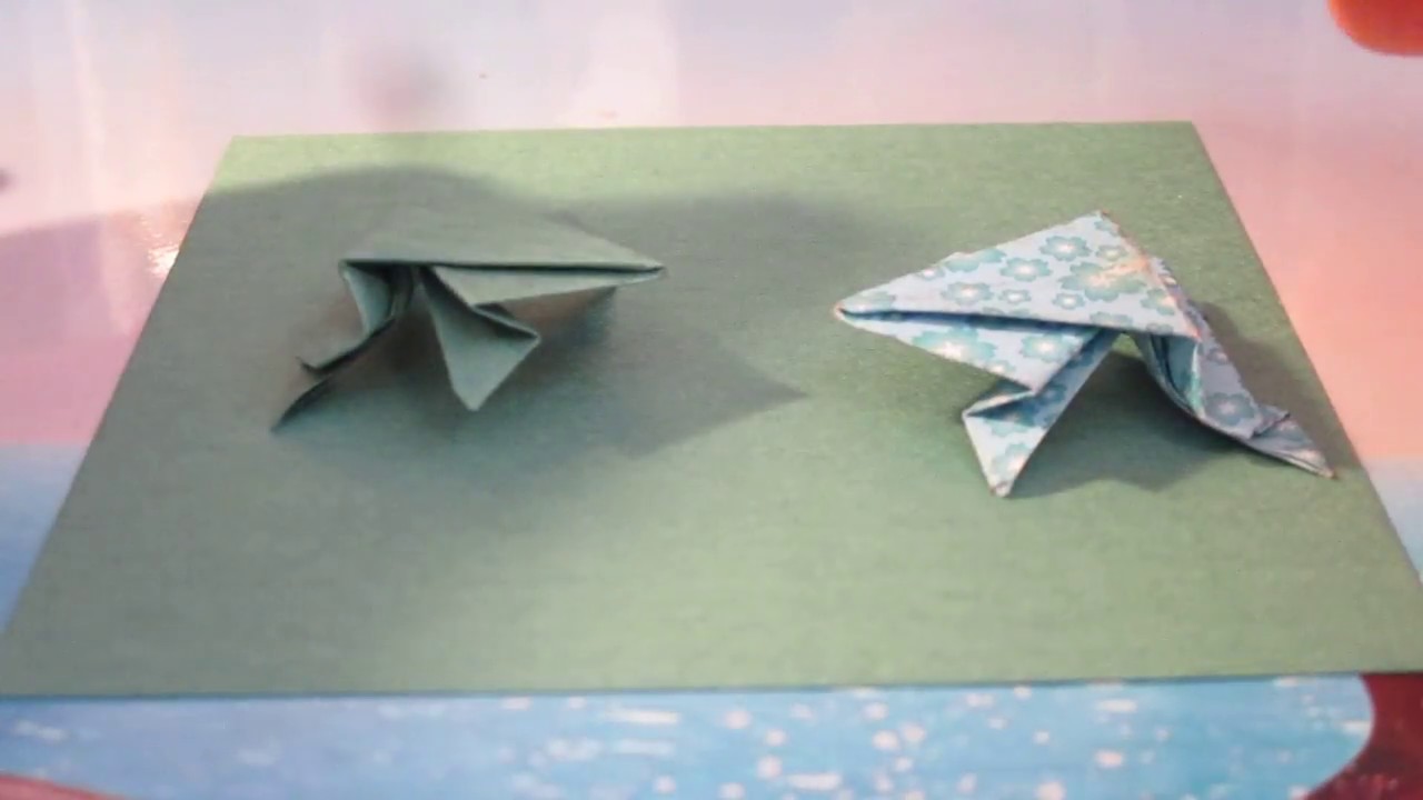 Comment faire une grenouille en origami facile.tuto expliquer - YouTube