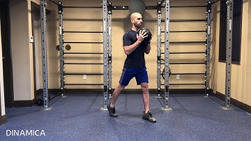 Split Squat Medicine Ball