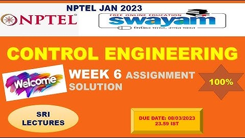 🔥💥WEEK 6💥🔥100%💥 CONTROL ENGINEERING  ASSIGNMENT SOLUTION 💥