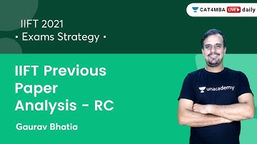 IIFT Previous Paper Analysis - RC l VARC l Unacademy CAT4MBA l Gaurav Bhatia