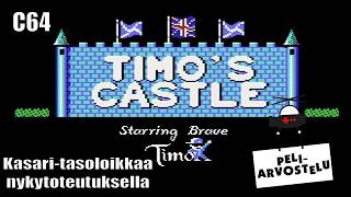 Arvostelussa Timo’s Castle – Viehättävä uusi C64-tasohyppely yhdistää oldskoolia ja nykyaikaa
Viehättävä uusi C64-tasohyppely - Timo’s Castle – Extra Life. 1980-luvun brittitasohyppelyt ovat… Ihan omanlaisensa eikä oikeastaan hirveän hauska juttu. Joten kun Pixelbrei tekee modernin brittitasohyppelyn, niin kyllähän se hetken yskityttää. Mutta sitten ne hyvät uutiset: tämä on sentään tehty modernilla toteutuksella ja asenteella.
Kerää kaikki esineet, väistele vihuja, pääse seuraavaan huoneeseen ja toista. Siinä se. Mutta ruudut ovat herkullista kiipeilypompintaa, ja jollain tapaa muinaisten kliseiden kierrättäminenkin viihdyttää. Ja viehättää. Oldskool-asetelma yhdistyy hienosti moderniin tekniseen toteutukseen ja pelattavuuteen.
Saa kanavan tilatakin, se olisi kovin ystävällistä: https://www.youtube.com/@pelikopteri?sub_confirmation=1
Lisää peliarvosteluja: https://www.youtube.com/playlist?list=PLT5QfuMv_yIlsre_kFM-tJDJbASkcXZI6
Tilaa hyvä lehti: http://retrorewind.fi/tilaa
Pelikopteri esittää
(C) 2026 Mediapalvelut
Yhteistyössä: V2.fi
Toimittaja: Jukka O. Kauppinen
Grafiikka: Niklas Isberg
Intro/outro: Saku Tiainen, Antti Miettinen, Kraku
https://www.facebook.com/pelikopteri
https://www.v2.fi/
Timo’s Castle
Tekijä / julkaisija: Pixelbrei Games / Bitmapsoft
Alustat: Commodore 64
https://romwer.itch.io/hc
#pelikopteri #jukkaokauppinen #commodore64
Tilaa toki kanava: https://www.youtube.com/@pelikopteri?sub_confirmation=1
Kaikki Pelikopterin ohjelmat: https://www.youtube.com/playlist?list=PLT5QfuMv_yIlJ6fR8EDdP4r92JPInt9fg
Kaikki peliarvostelut: https://www.youtube.com/playlist?list=PLT5QfuMv_yIlsre_kFM-tJDJbASkcXZI6
Kaikki Pelivatkain-retrovideot: https://www.youtube.com/playlist?list=PLT5QfuMv_yInNG4Bu-0lUQ4nuC6AwVAPb
Pelivideoita: https://www.youtube.com/playlist?list=PLT5QfuMv_yIkKAr25h0sTXblXEsC4H5df
Löydät meidät myös Facebookista: https://www.facebook.com/pelikopteri Arvostelussa Timo’s Castle – Viehättävä uusi C64-tasohyppely yhdistää oldskoolia ja nykyaikaa