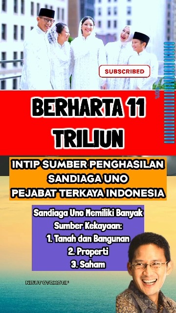11T❗Ini Sumber Kekayaan Sandiaga Uno #sumber #kekayaan #harta #dpr #sandiagauno