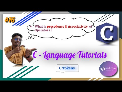Operators in C ( Part-2 ) | Tokens in C | C Language Tutorials for Absolute Beginners | Tutorial 16