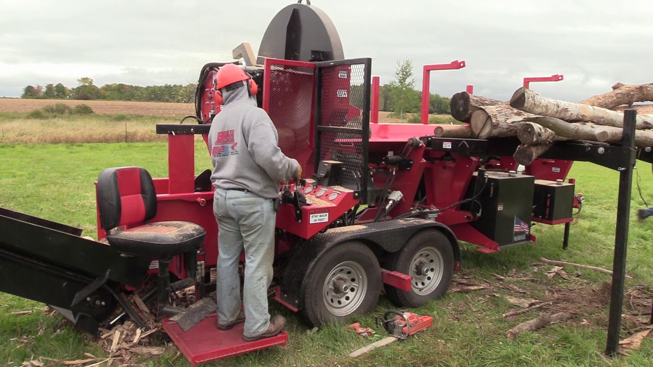 Testing The New Circle Saw Firewood Processor By Brute Force - YouTube