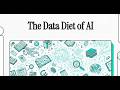 The Data Diet of AI