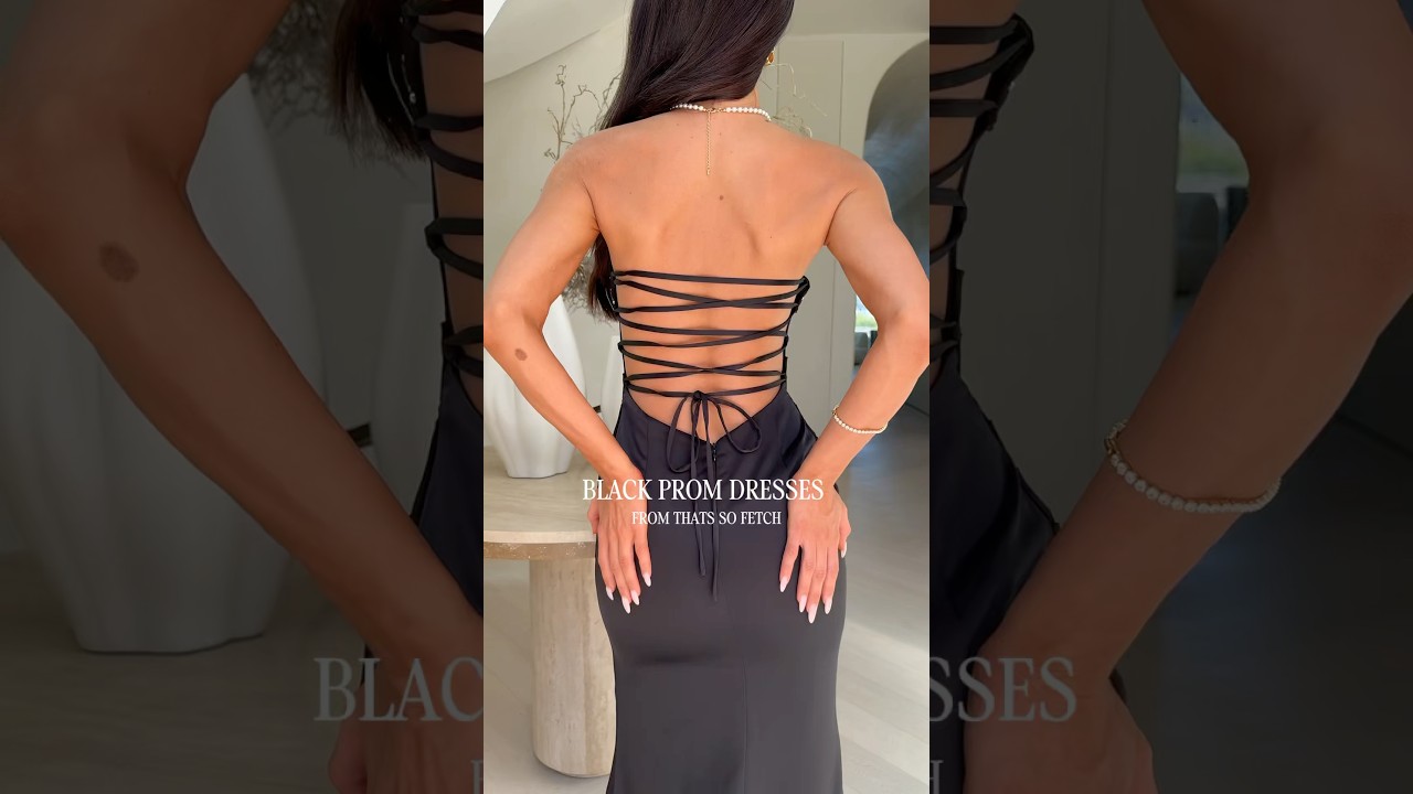 Идеи черных платьев для выпускного бала 🖤✨ 