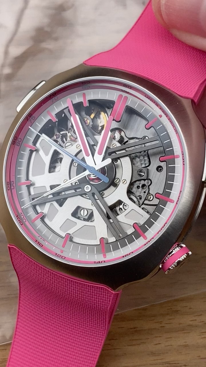 H. Moser & Cie Alpine Drivers and Mechanics Pink Editions Flyback