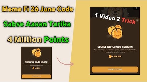 (Level 1-12) Memefi Secret Reward Combo | Memefi 4,000,000 Coins Code | Memefi Secret Code |#Memefi