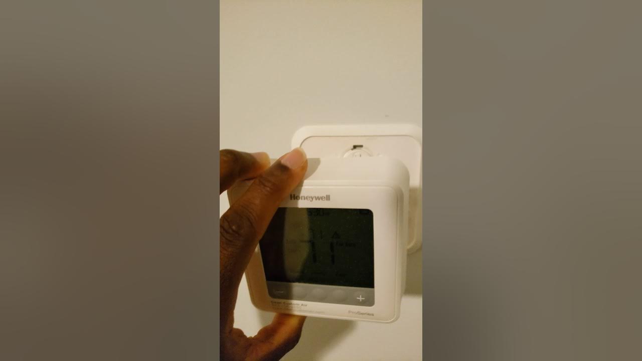 Honeywell thermostat battery change YouTube