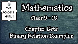 Binary Relation Example (Explanation in Urdu/English)