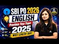 SBI PO 2026 | English Previous Year Paper 2025 Analysis | Most Lengthy Shift | By Kinjal Ma'am