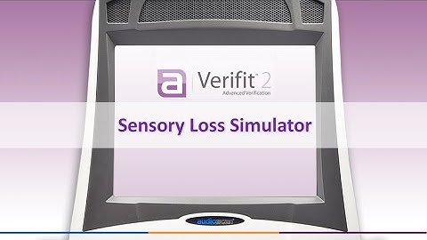 Verifit2 Screen Tour - Sensory Loss Simulator